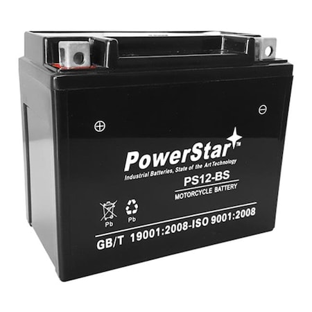 POWERSTAR PowerStar PS12-BS-617 12V 12Ah Kawasaki C Vulcan Replacement Motorcycle Battery PS12-BS-617